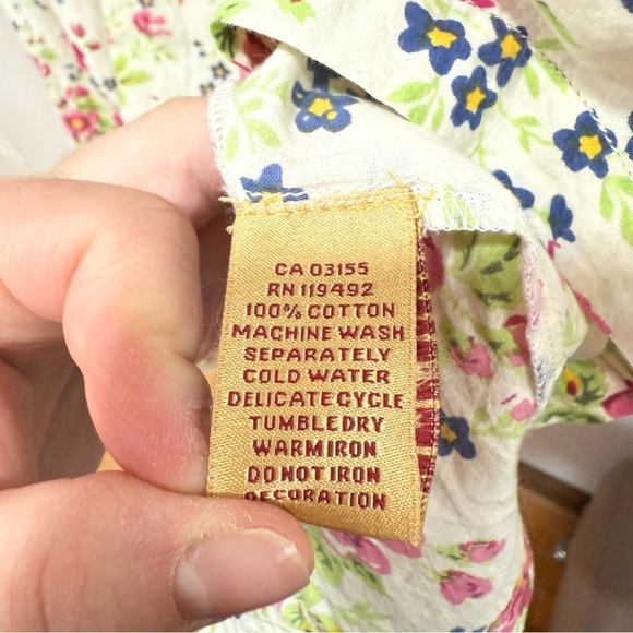 April Cornell Vintage-Style Floral Sleeveless Dress – Romantic & Fresh M - Picture 7 of 7